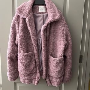 Elodie pink Sherpa coat size small